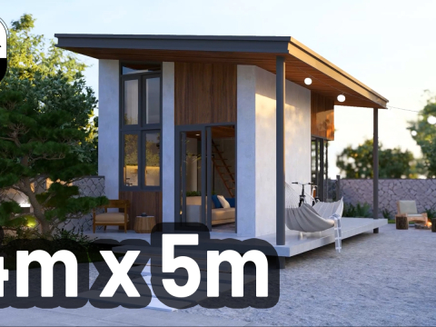  Tiny House 4x5 meters with plans | Loft space 